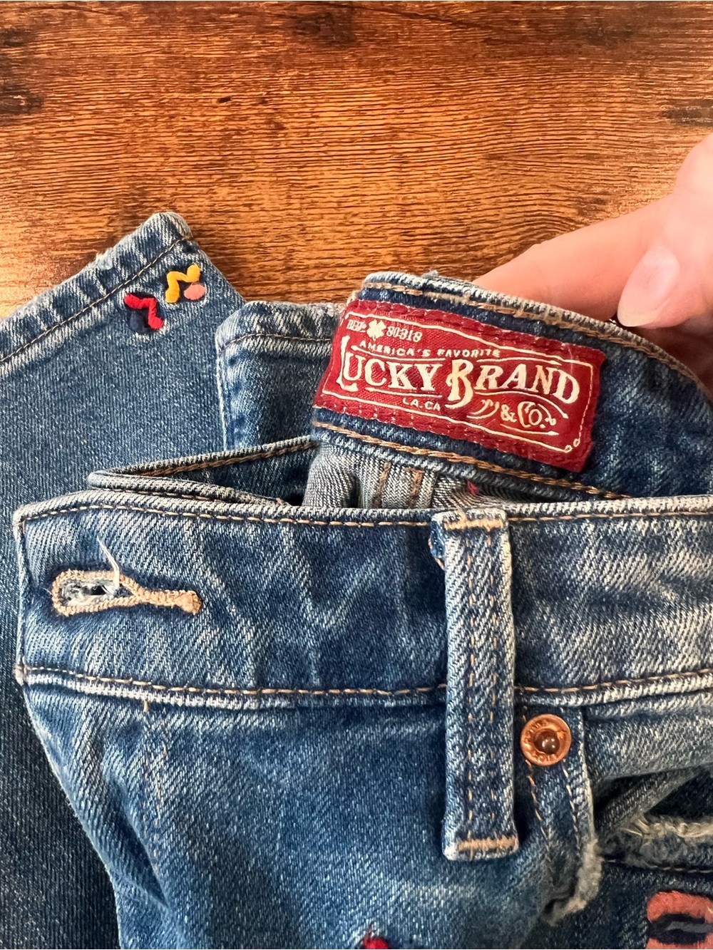 Lucky Brand Embroidered Crop Length Jeans - Picture 4 of 12